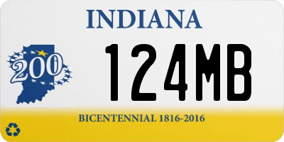 IN license plate 124MB