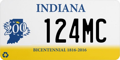 IN license plate 124MC