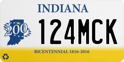 IN license plate 124MCK