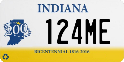 IN license plate 124ME