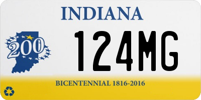 IN license plate 124MG