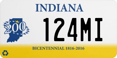 IN license plate 124MI