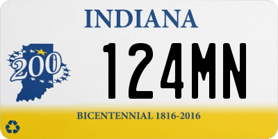 IN license plate 124MN