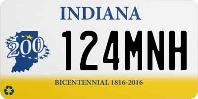 IN license plate 124MNH