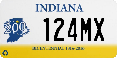 IN license plate 124MX