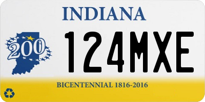 IN license plate 124MXE