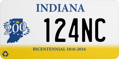 IN license plate 124NC