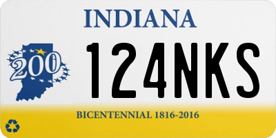 IN license plate 124NKS