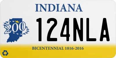 IN license plate 124NLA