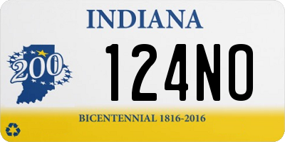 IN license plate 124NO