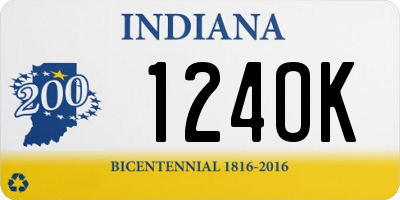 IN license plate 124OK