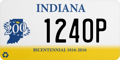 IN license plate 124OP