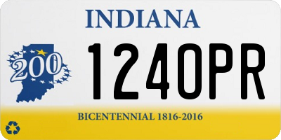 IN license plate 124OPR