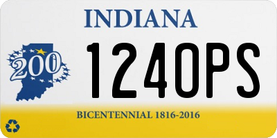 IN license plate 124OPS