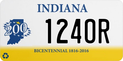 IN license plate 124OR