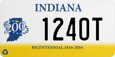 IN license plate 124OT