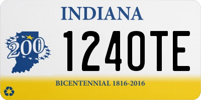 IN license plate 124OTE