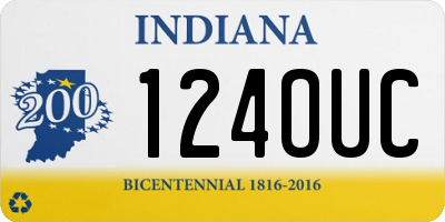 IN license plate 124OUC