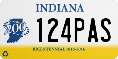 IN license plate 124PAS