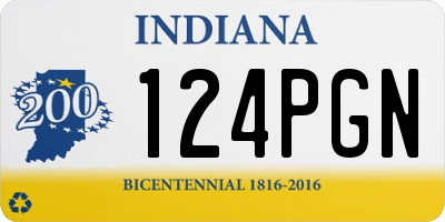 IN license plate 124PGN
