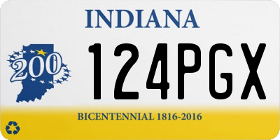 IN license plate 124PGX