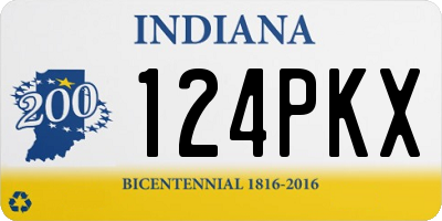 IN license plate 124PKX