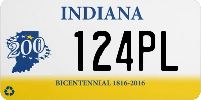 IN license plate 124PL