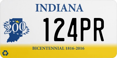 IN license plate 124PR