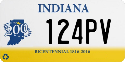 IN license plate 124PV