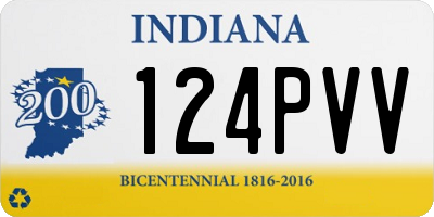 IN license plate 124PVV
