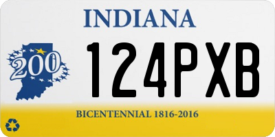 IN license plate 124PXB