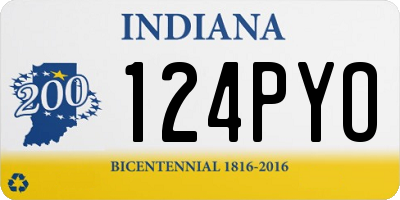 IN license plate 124PYO