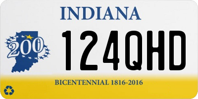 IN license plate 124QHD