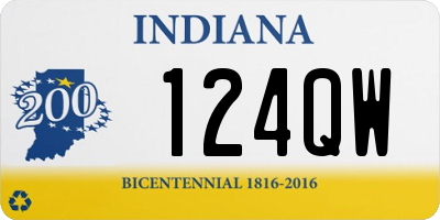 IN license plate 124QW