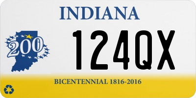 IN license plate 124QX