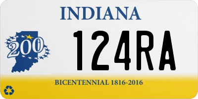 IN license plate 124RA