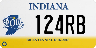 IN license plate 124RB