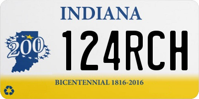 IN license plate 124RCH