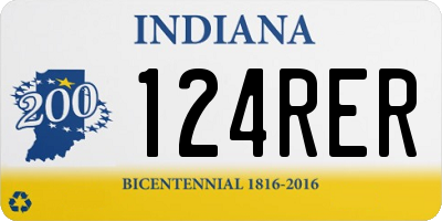 IN license plate 124RER