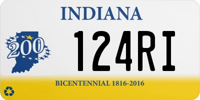 IN license plate 124RI