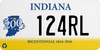 IN license plate 124RL