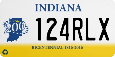 IN license plate 124RLX
