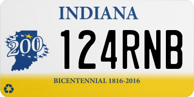 IN license plate 124RNB