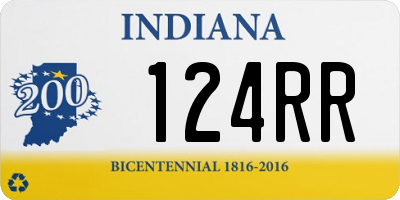 IN license plate 124RR