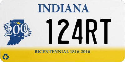 IN license plate 124RT