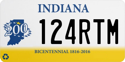 IN license plate 124RTM