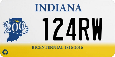 IN license plate 124RW
