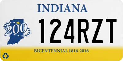 IN license plate 124RZT