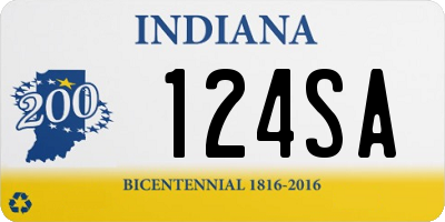 IN license plate 124SA