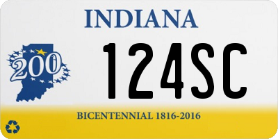 IN license plate 124SC